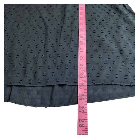 Soft Surroundings Embroidered Eyelet Clip Dot Boho Blouse Tunic Blouse Black XS - Picture 9 of 9